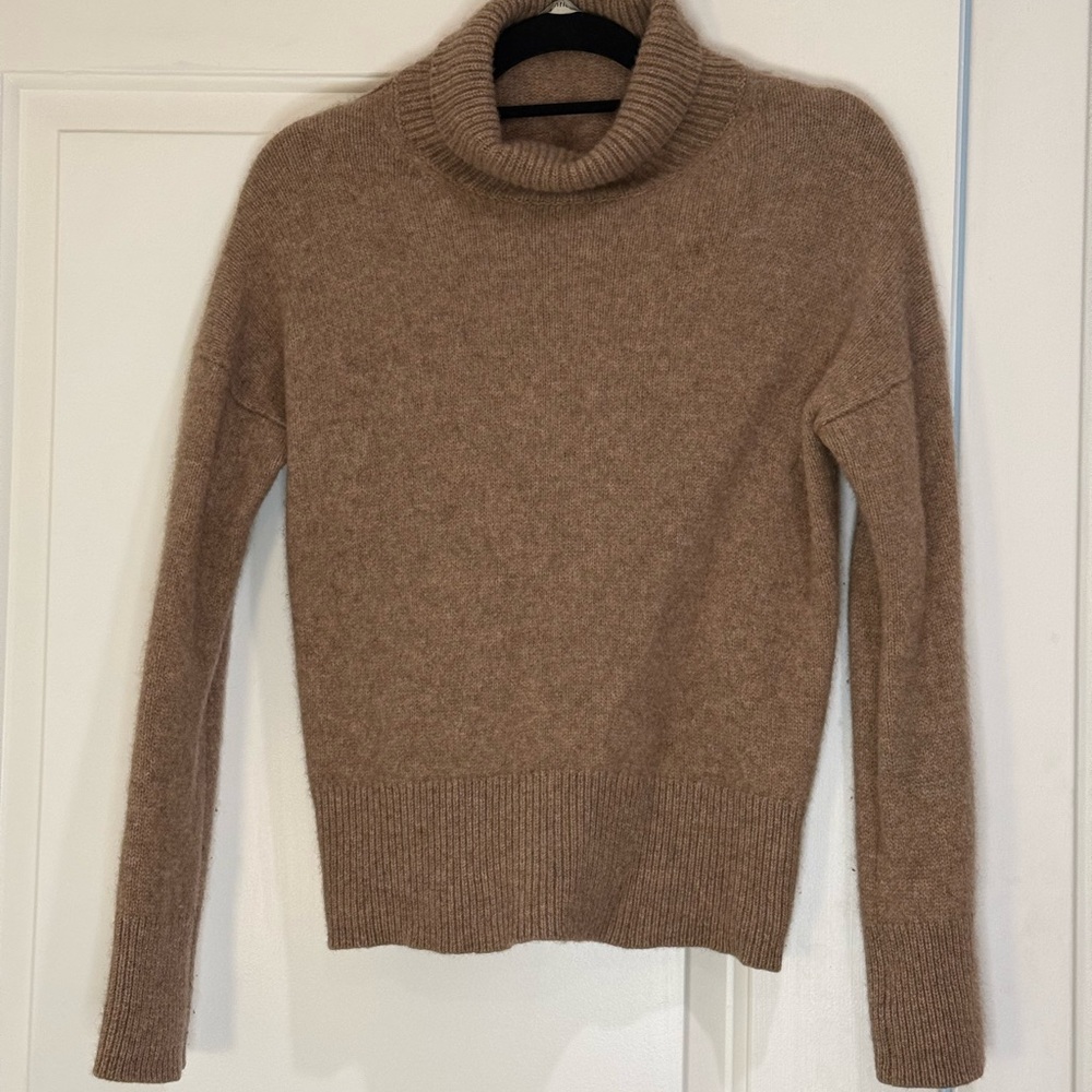 Cozy Taupe Turtleneck Sweater